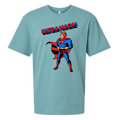 Ultra MAGA Superhero Parody Trump 2024 Anti Biden Sueded Cloud Jersey T-Shirt