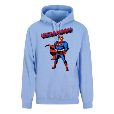 Ultra MAGA Superhero Parody Trump 2024 Anti Biden Unisex Surf Hoodie