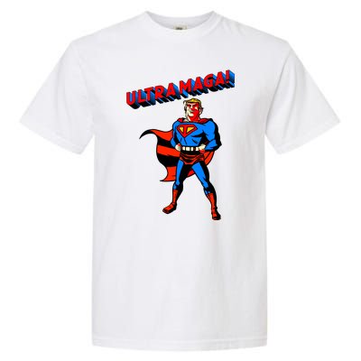 Ultra MAGA Superhero Parody Trump 2024 Anti Biden Garment-Dyed Heavyweight T-Shirt