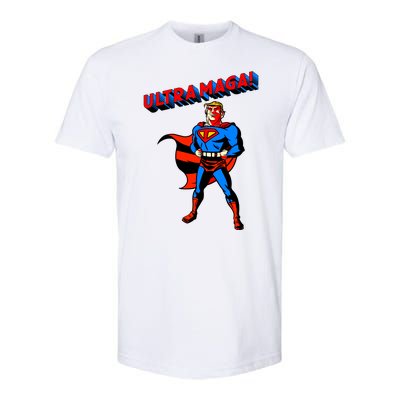 Ultra MAGA Superhero Parody Trump 2024 Anti Biden Softstyle CVC T-Shirt