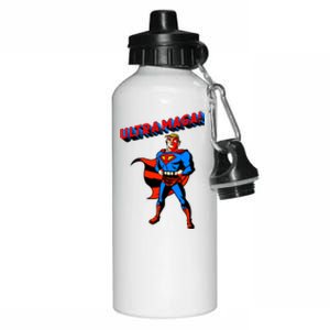 Ultra MAGA Superhero Parody Trump 2024 Anti Biden Aluminum Water Bottle