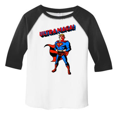 Ultra MAGA Superhero Parody Trump 2024 Anti Biden Toddler Fine Jersey T-Shirt