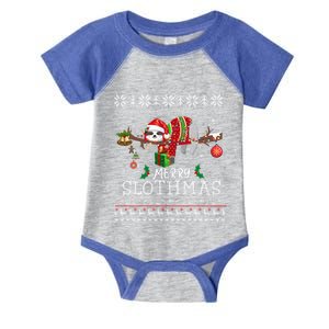 Ugly Merry Slothmas Gift Christmas Pajama For Sloth Lovers Great Gift Infant Baby Jersey Bodysuit