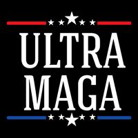 Ultra Maga Typography Drawstring Bag