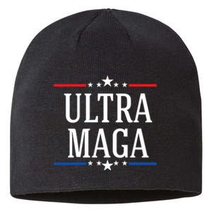 Ultra Maga Typography Sustainable Beanie