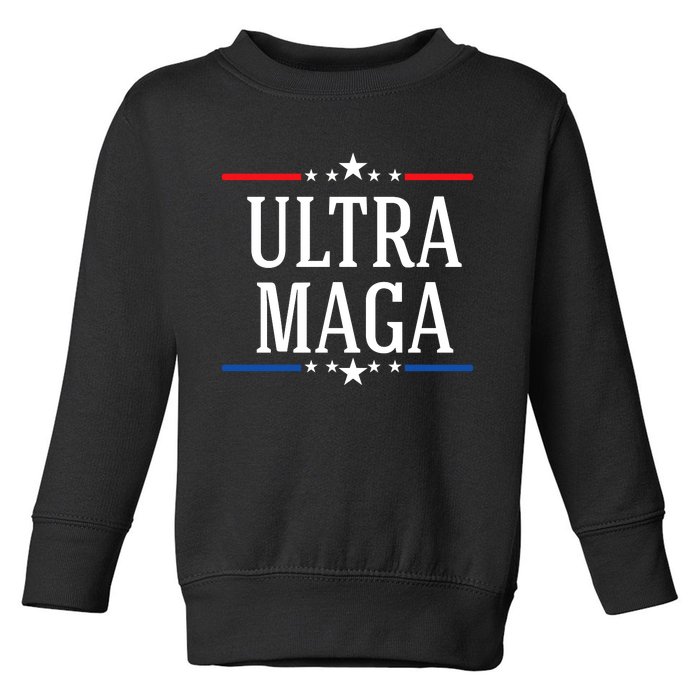 Ultra Maga Typography Toddler Sweatshirt