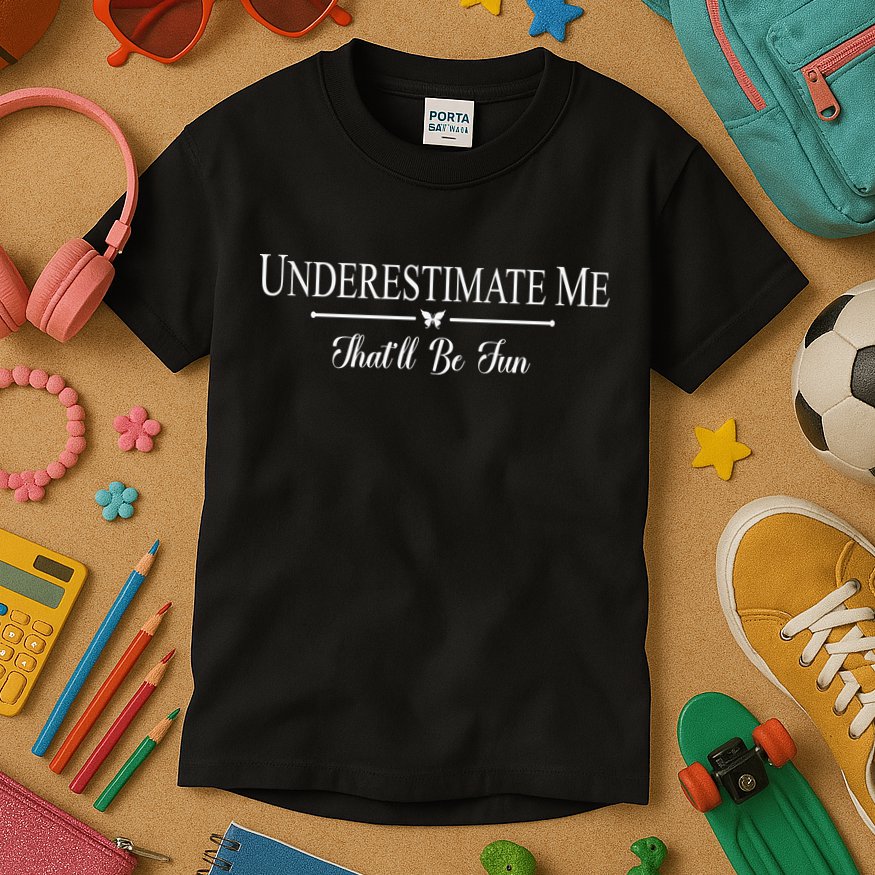 Underestimate Me That’ll Be Fun Fathers Day Kids T-Shirt