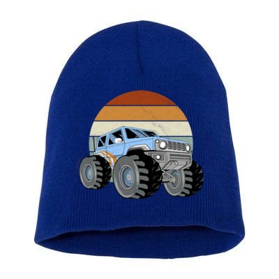 Unique Monster Truck Funny Gift Retro Vintage Meaningful Gift Short Acrylic Beanie