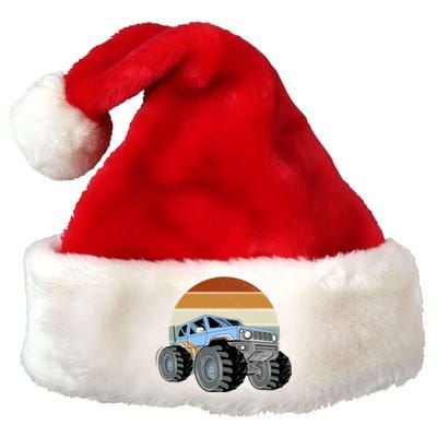 Unique Monster Truck Funny Gift Retro Vintage Meaningful Gift Premium Christmas Santa Hat