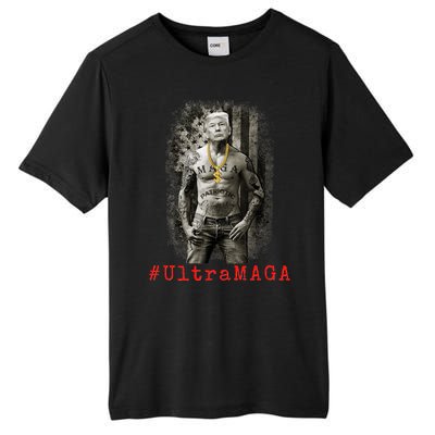 Ultra MAGA Trump The Great MAGA King Funny Gangster Tall Fusion ChromaSoft Performance T-Shirt