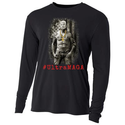 Ultra MAGA Trump The Great MAGA King Funny Gangster Cooling Performance Long Sleeve Crew