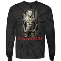 Ultra MAGA Trump The Great MAGA King Funny Gangster Tie-Dye Long Sleeve Shirt