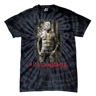 Ultra MAGA Trump The Great MAGA King Funny Gangster Tie-Dye T-Shirt