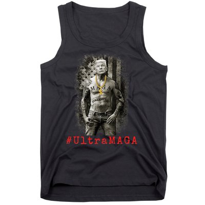 Ultra MAGA Trump The Great MAGA King Funny Gangster Tank Top