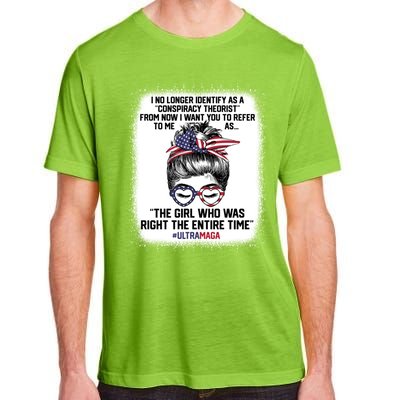 Ultra Maga Trump Was Right Entire Time Bleached Meaningful Gift Adult ChromaSoft Performance T-Shirt