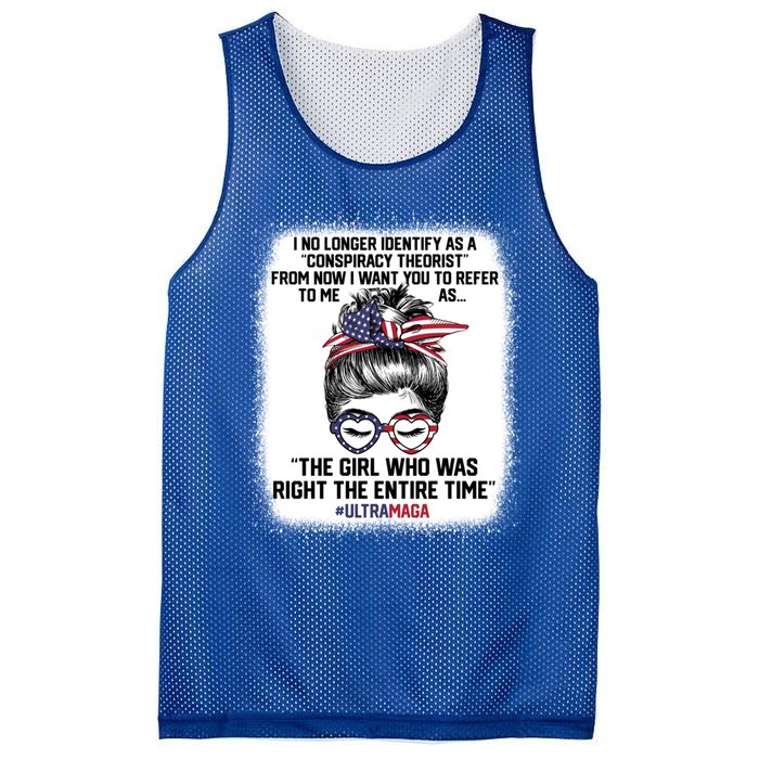 Ultra Maga Trump Was Right Entire Time Bleached Meaningful Gift Mesh Reversible Basketball Jersey Tank