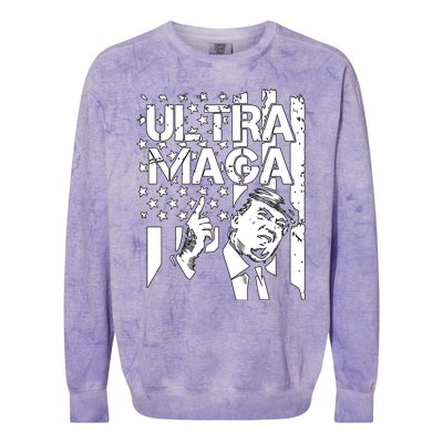 Ultra Maga: The Trump 2024 Republican Revival Colorblast Crewneck Sweatshirt