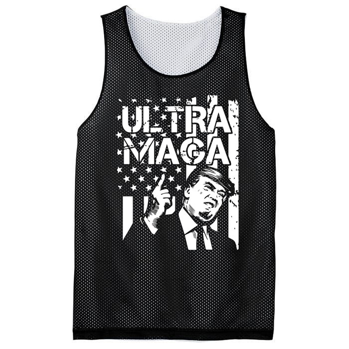 Ultra Maga: The Trump 2024 Republican Revival Mesh Reversible Basketball Jersey Tank