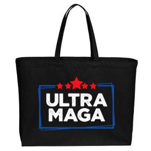 Ultra Maga: Trump 2024 Uniting Republicans Cotton Canvas Jumbo Tote