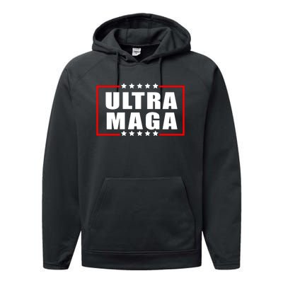 Ultra Maga: Trump 2024 Republican Resurgence Performance Fleece Hoodie