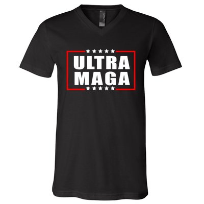 Ultra Maga: Trump 2024 Republican Resurgence V-Neck T-Shirt