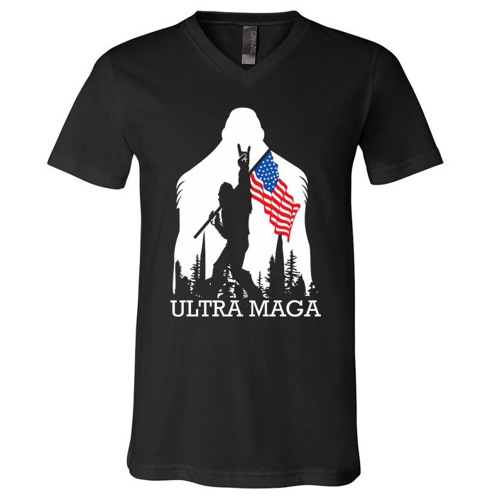 Ultra Maga: Trump 2024 Republican Crusade V-Neck T-Shirt