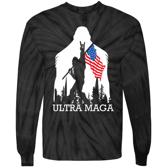 Ultra Maga: Trump 2024 Republican Crusade Tie-Dye Long Sleeve Shirt