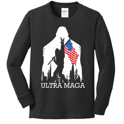 Ultra Maga: Trump 2024 Republican Crusade Kids Long Sleeve Shirt