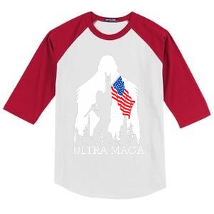 Ultra Maga: Trump 2024 Republican Crusade Kids Colorblock Raglan Jersey