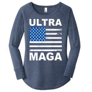 Ultra Maga Trump USA Flag Women's Perfect Tri Tunic Long Sleeve Shirt