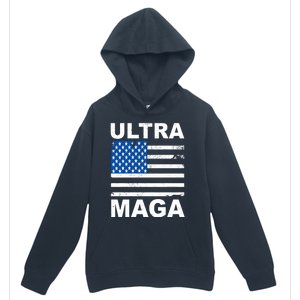 Ultra Maga Trump USA Flag Urban Pullover Hoodie