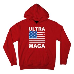 Ultra Maga Trump USA Flag Hoodie