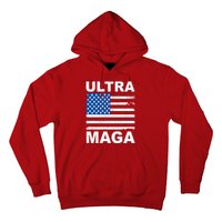 Ultra Maga Trump USA Flag Hoodie