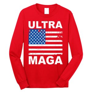 Ultra Maga Trump USA Flag Long Sleeve Shirt