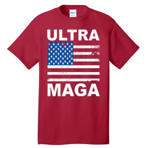 Ultra Maga Trump USA Flag Tall T-Shirt