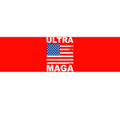 Ultra Maga Trump USA Flag Bumper Sticker