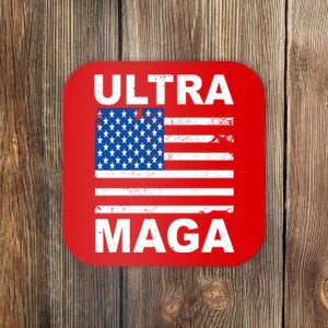 Ultra Maga Trump USA Flag Coaster