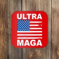 Ultra Maga Trump USA Flag Coaster