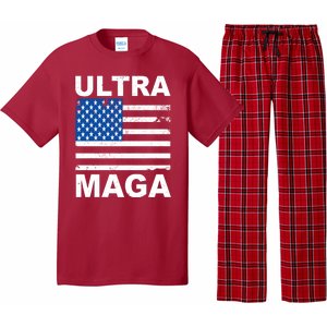 Ultra Maga Trump USA Flag Pajama Set