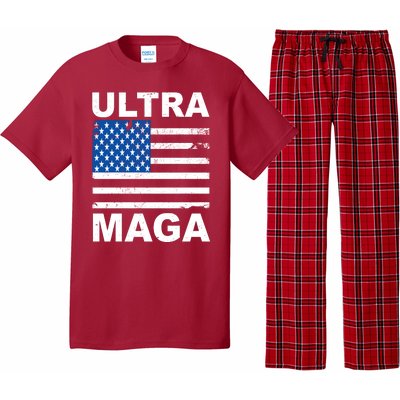 Ultra Maga Trump USA Flag Pajama Set