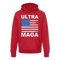 Ultra Maga Trump USA Flag Premium Hoodie