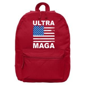 Ultra Maga Trump USA Flag 16 in Basic Backpack