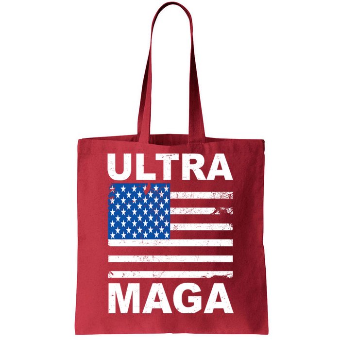 Ultra Maga Trump USA Flag Tote Bag