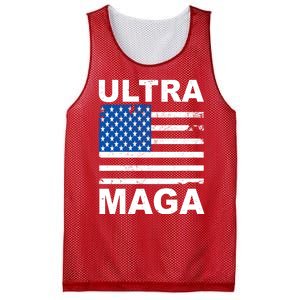 Ultra Maga Trump USA Flag Mesh Reversible Basketball Jersey Tank