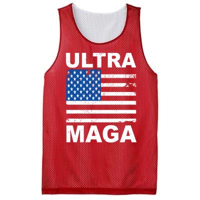 Ultra Maga Trump USA Flag Mesh Reversible Basketball Jersey Tank