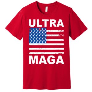 Ultra Maga Trump USA Flag Premium T-Shirt