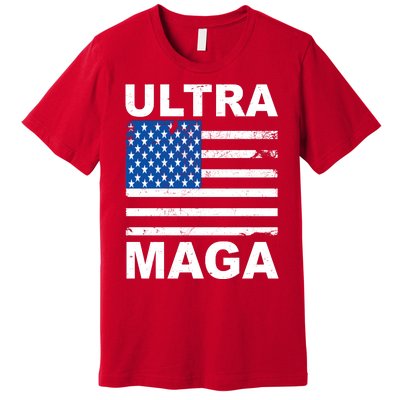 Ultra Maga Trump USA Flag Premium T-Shirt