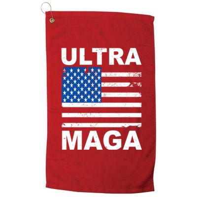 Ultra Maga Trump USA Flag Platinum Collection Golf Towel