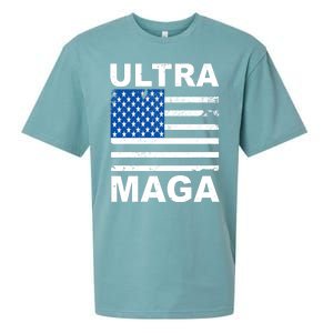 Ultra Maga Trump USA Flag Sueded Cloud Jersey T-Shirt