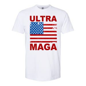 Ultra Maga Trump USA Flag Softstyle CVC T-Shirt